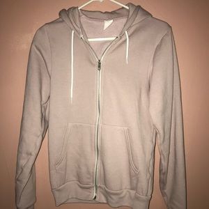 American apparel mauve zip up